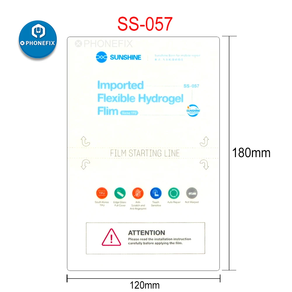 

SUNSHINE Flexible Hydraulic Film SS-057 SS-057A SS-057H SS-890C Machine Cutting for iPhone iPad Front Film with Cutting Times