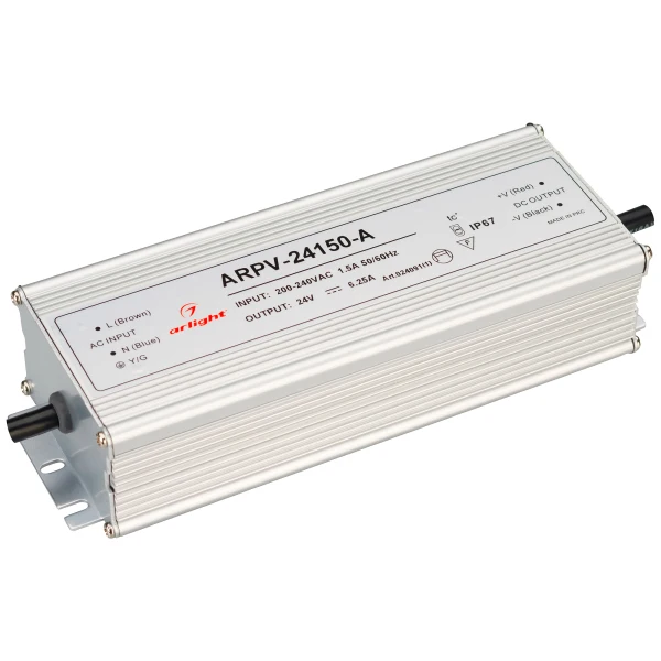 Блок питания ARPV-24150-A (24V 6.3A 150W) ( IP67 Металл 3 года) | Лампы и освещение