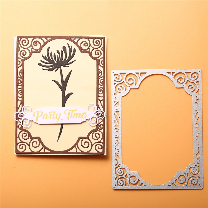 YaMinSanNiO Lace Frame Metal Cutting Dies For Scrapbooking Album Card Making Embossing Stencils Home Decorations Diecuts Crafts