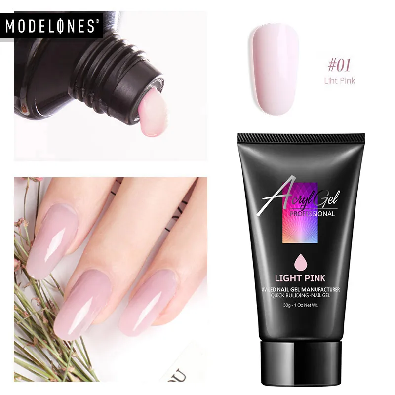 light pink Лазурный красивый блестящий кристалл, удлиняющий УФ-гель, светодиодный гель, светящийся в темноте, желе, акриловый строительный светящийся Гель-лак - Цвет: light pink
