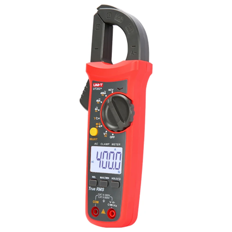 Uni-t UT201+/UT202+/UT203+ цифровой AC DC токовые клещи мультиметр True RMS 400-600A Автоматический диапазон true RMS DMM тестер