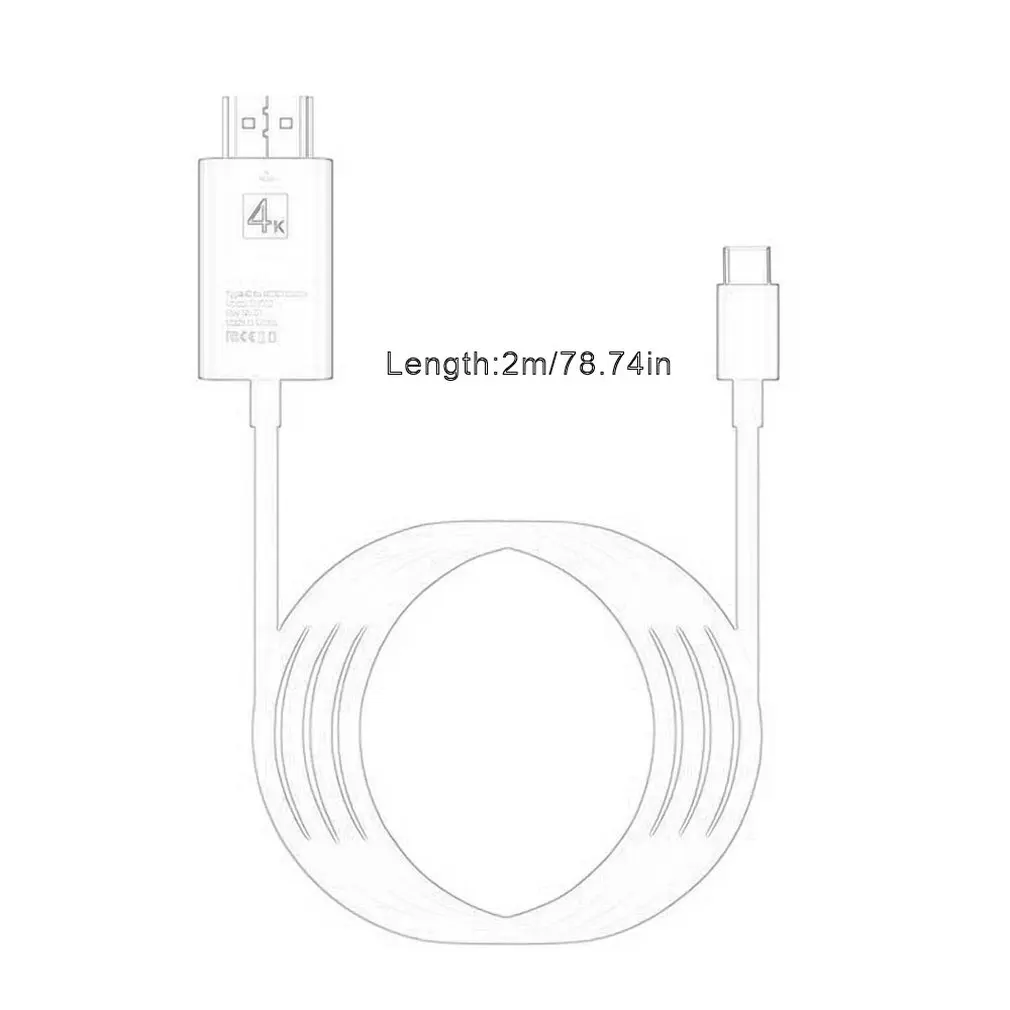 Кабель-адаптер S8 type-C к HDMI USB 3,1 к HDMI 4K мобильный компьютер HD кабель-адаптер Muti кабель-конвертер