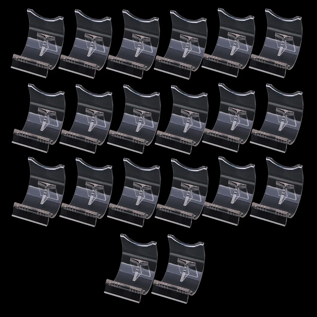 20-Pack Acrylic Display Stand Clear Holder Support Bracket for Lighter/ Jewelry / Watch - 5 X 5 X 4CM