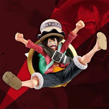 

3" One Piece The Straw Hat Pirates Monkey D. Luffy Hat Boy Golden Cat Sticker Original Version PVC Action Figure Toy BOX X732