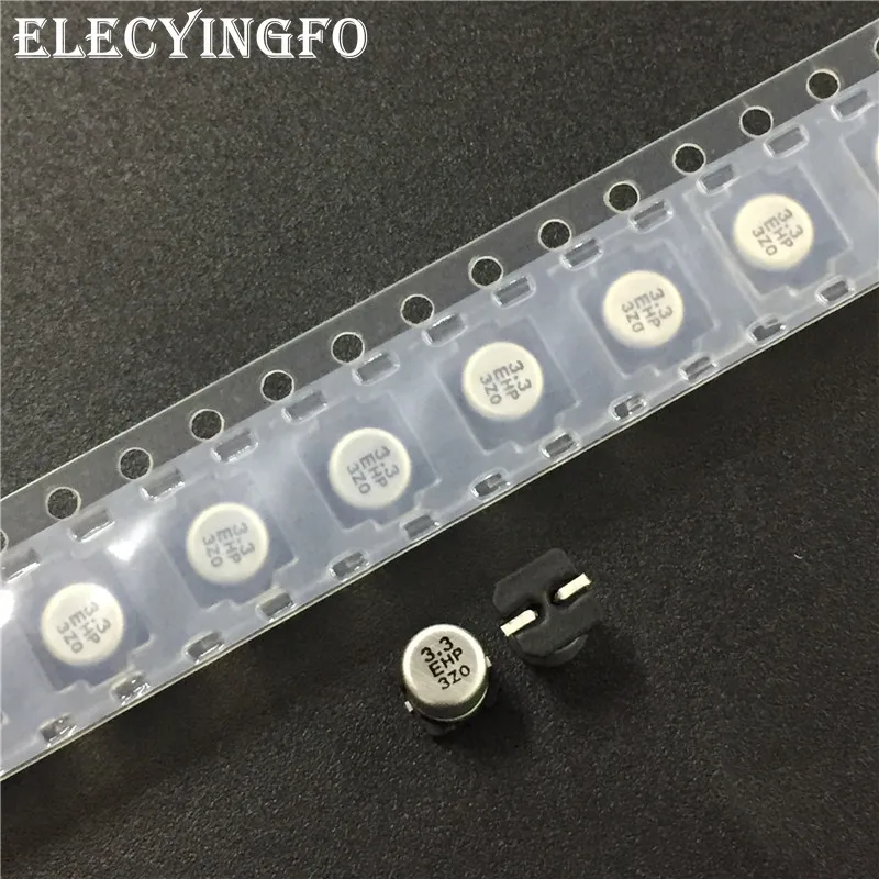 50pcs 3.3uF 25V3.3uf HB Series 4x5.8mm Original 25V3.3uF BiPolar Chip type SMD Aluminum Electrolytic capacitor | Электронные