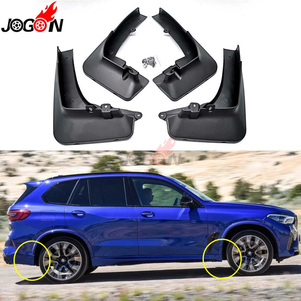 

For BMW X5 M G05 2020 Car Front & Rear Mud Fender Flaps Splash Guards Mudflaps Mudguard 4PCS Black