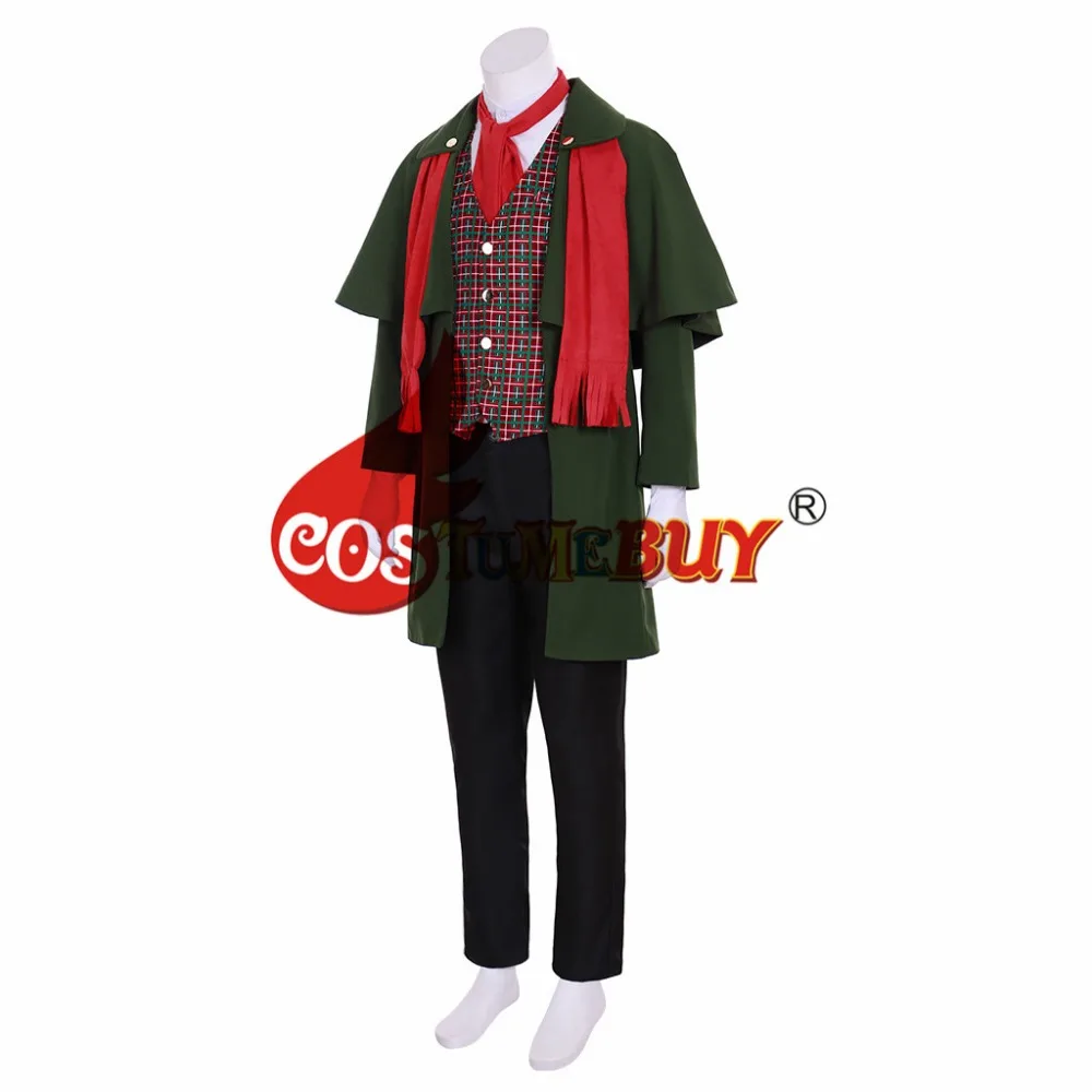 Costumebuy Рождество Carol мужской праздник Carolers Диккенс викторианский костюм Carol Yuletide средневековый зимний костюм на заказ