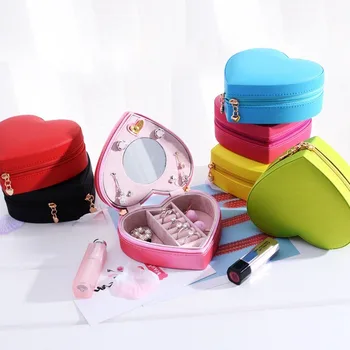

South Korea Travel Portable Jewelry Box Desktop Storage Earrings Earrings Jewelry Storage Box Creative Small Jewelry Storage Bag