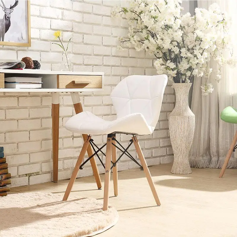 Современный минималистичный обеденный стул, домашний ресторанный стул, компьютерный стул из твердой древесины, скандинавский стул для гостиной - Цвет: Style 9