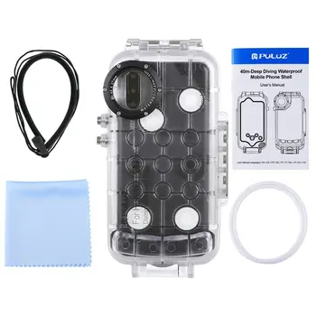 

PULUZ 40m Waterproof Diving Undersea Housing Cover Case Wear-resistant Full Cover Protection shell for Huawei P20 Pro