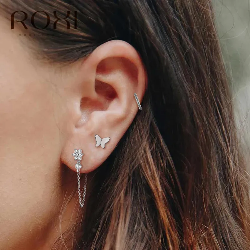 ROXI Prevent Allergy 925 Sterling Silver Butterfly Earrings For Women