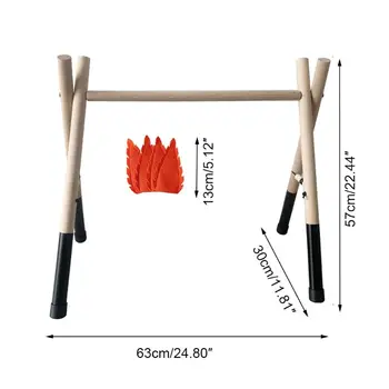 1Set Nordic Style Baby Gym Play Nursery Sensory Ring-pull Toy Wooden Frame Infant Room Toddler Clothes Rack Gift Kids Room Decor 6