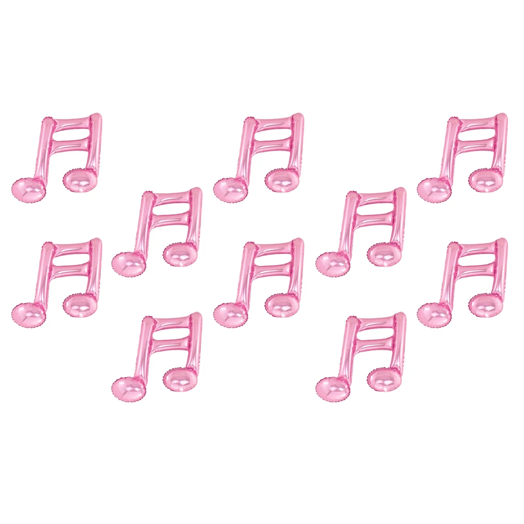 10 Pieces Music Note Foil Balloons Birthday Party Dance Prom Band Concert Decoration Accessory