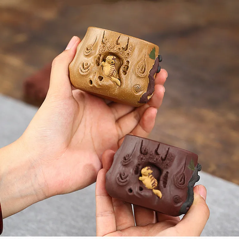 Ручная роспись белка чайная чашка керамическая крышка для чая Пуэра посуда