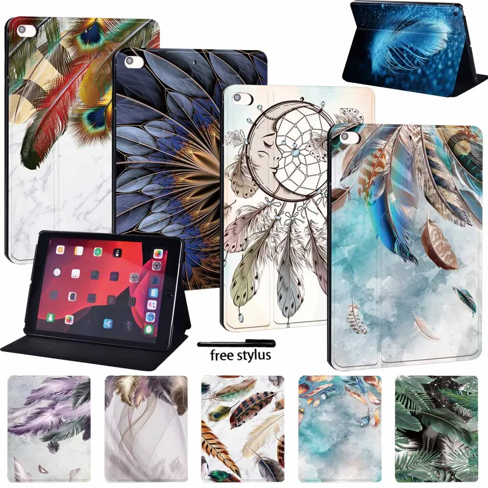 

Tablet Case for Apple Ipad 8 2020 8th Generation 10.2 Inch Anti-fall Foldable Tablet Protective Case + Pen