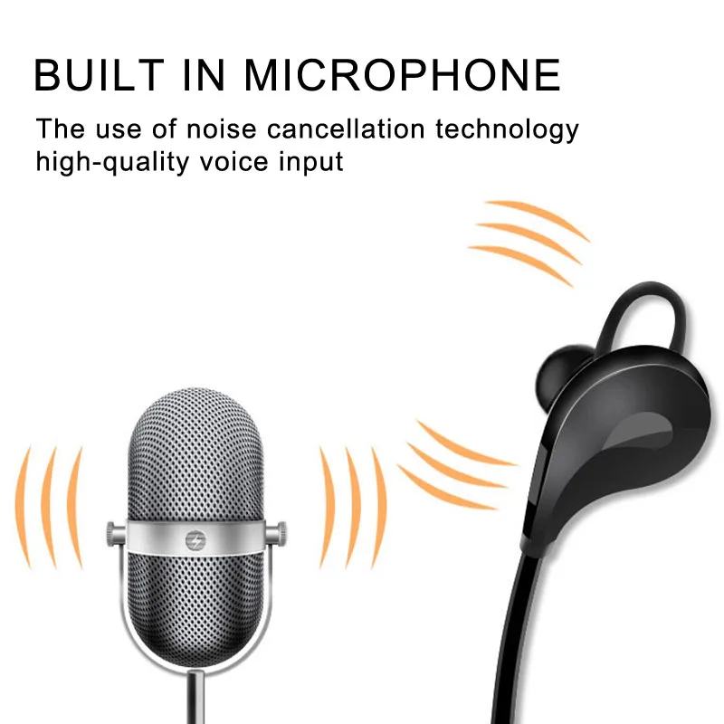 Bluetooth 4 1 Headphones with Microphone Music Fashion Wireless Earphone for iPhone 7 Plus HUAWEI Mate 9 NC99