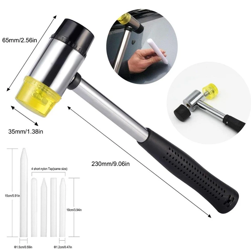 Инструменты для удаления вмятин с рукояткой Pro Slide Hammer Dent Puller Dent Hammer с 5 вкладками вниз ручка 18 съемников для повреждения градом кран