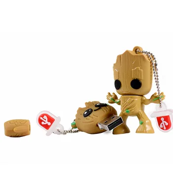 

Portable Cartoon Groot USB Flash Drive Cute Superhero Memory Stick Pen Drive 4GB 8GB 16GB 32GB 64GB 128GB Creative PenDrive
