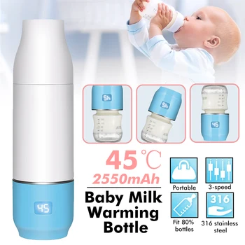 

Portable USB Milk Warmer LCD Display Baby Bottle Warmer Sterilizers Warm Milk Device Intelligent Heating Insulation Bottle
