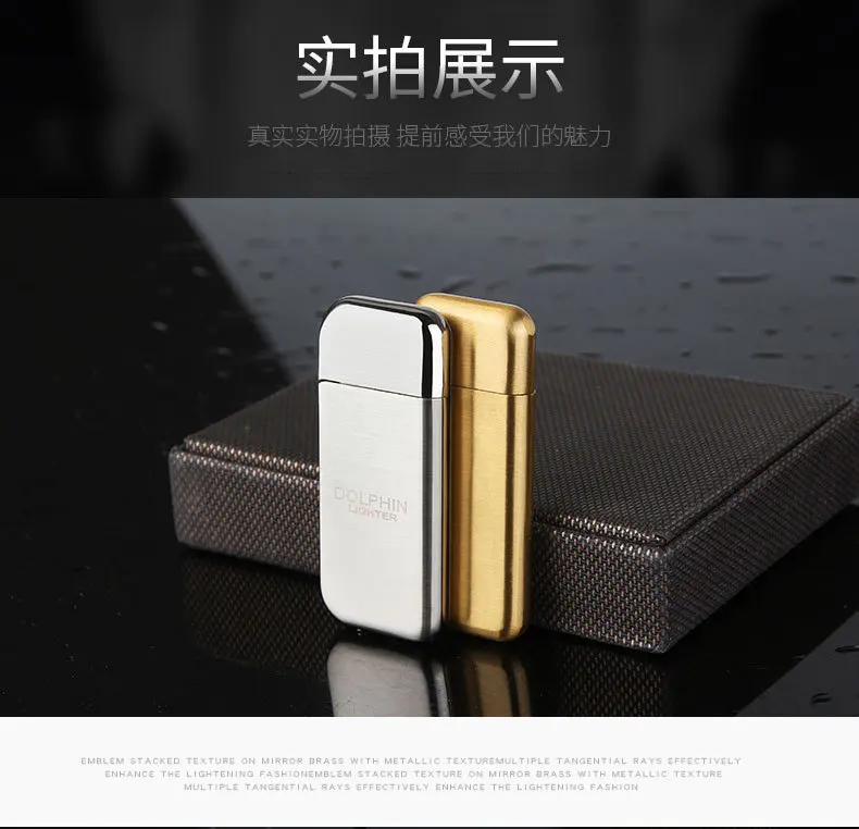 Description Picture 4 of itemPersonalized Grinding Wheel Metal Creative Inflatable Lighter Creative Open Flame Lighter Cigarette Accessories Gas Lighter