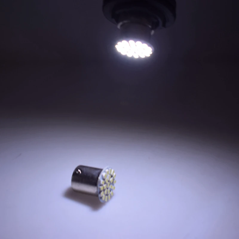 100x voiture светодиодный P21w s25 BAY15D 1206 1157 22 led smd 22smd clignotants ампулы лампе blanc Livraison Gratuite