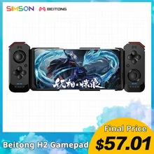 BEITONG – console de jeux vidéo pour téléphone portable H2 PUBG, avec simple double poignée, commutation gratuite, conçue pour supporter IOS/Android