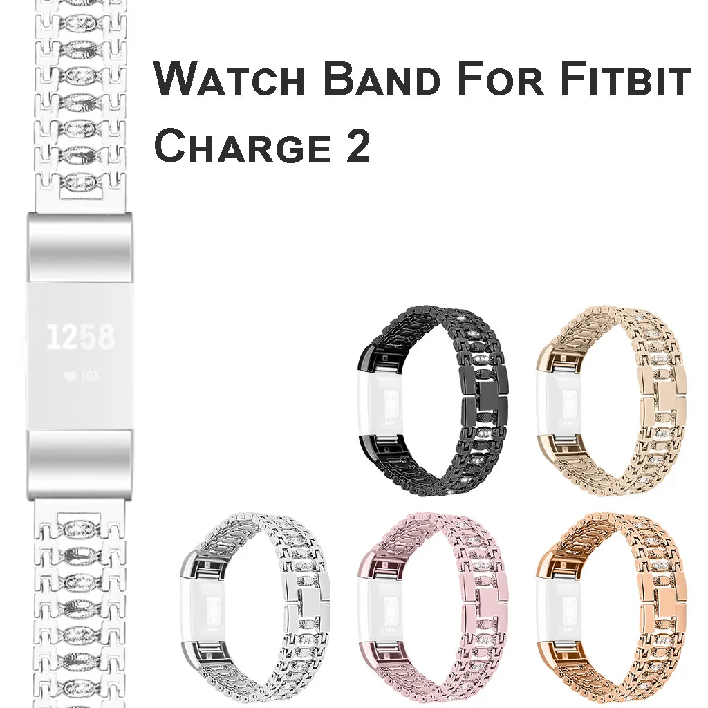 Шикарный металлический браслет из нержавеющей стали ремешок для FitBit Charge 2 браслет для смарт-часов Ремешок фитнес-трекер# G20