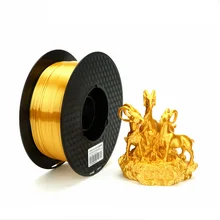 Silk PLA Gold 3d принтер нить 1,75 мм 2,85 мм 1 кг шелковистая блестящая золотая 3d Ручка Блестящий металлический материал для печати богатый блеск