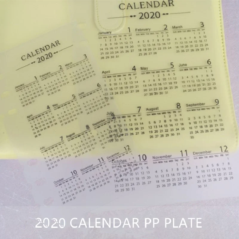 Календарь PP пластина Kalendar коврик матовый защитный внутренний бумажный разделитель планировщик персональный Органайзер-разделитель