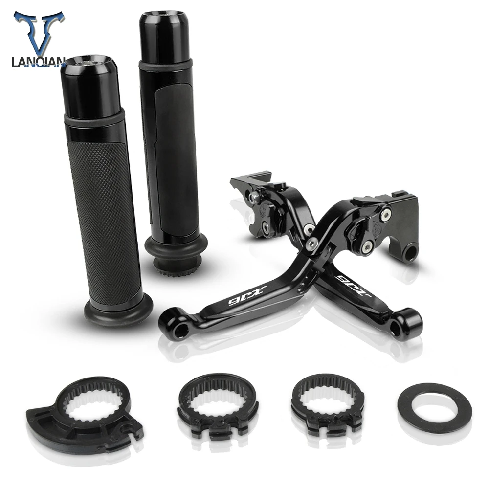 

Motorcycle Accessories CNC Adjustable Brake Clutch Levers And Handle Grips With LOGO For YAMAHA XJ6 N S 1995 1996 1997 1998-2003