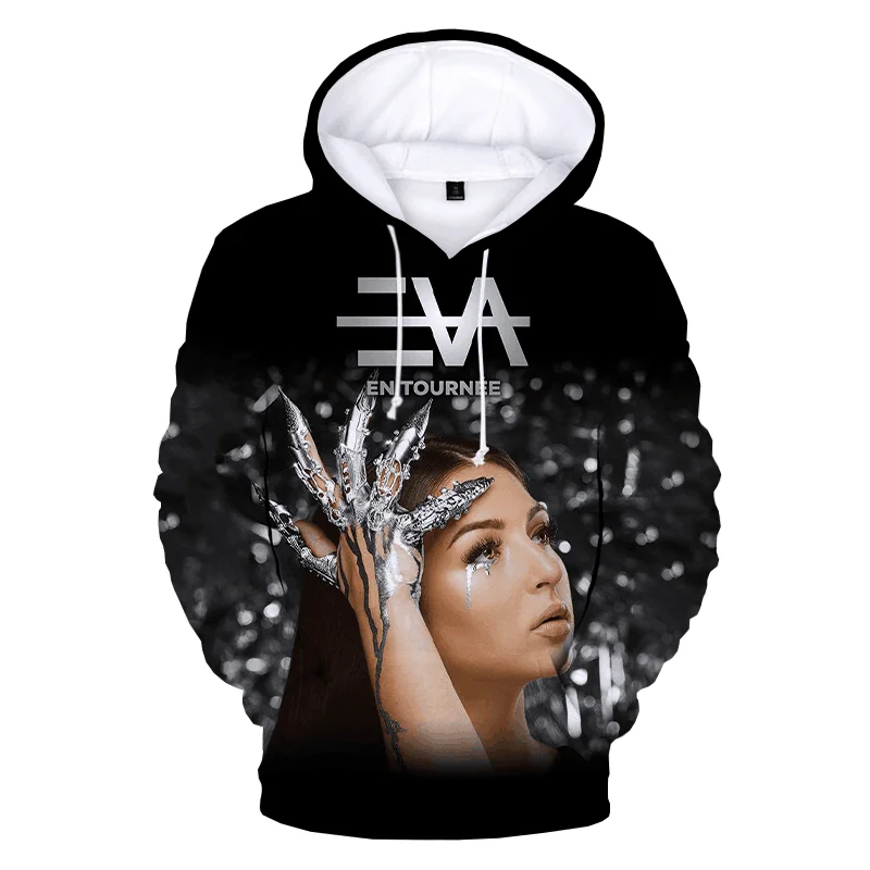 Sudadera con capucha de Reina Eva para chica, jerséis geniales, Estilo negro, Harajuku, 3D, informal, alto con capucha, estampada por completo a la cadera, novedad de 2020