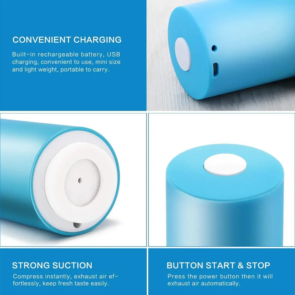 Mini Vacuum Sealer Machine USB Rechargeable Vacuum Sealing System Food Storage Saver DROPSHIPPING