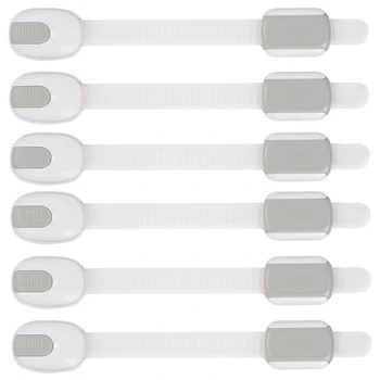 

6Pcs Child Safety Lock Multifunctional Adjustable Household Buckle Toilet Lock Anti-Pinch Hand Refrigerator Lock