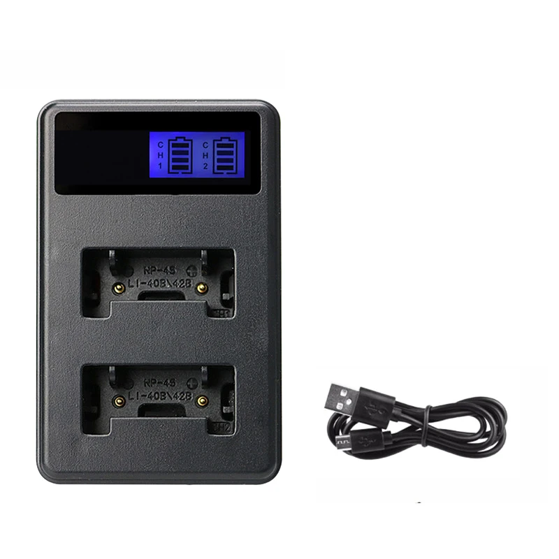 AAAE топ-для Li-40B En-El10 Li63 Np-80 K7006 Ds-6365 Usb ЖК Дисплей двойной Порты и разъёмы Батарея Зарядное устройство для ЖК-дисплея с подсветкой Fujifilm Fuji Np-45 Np Fe-350