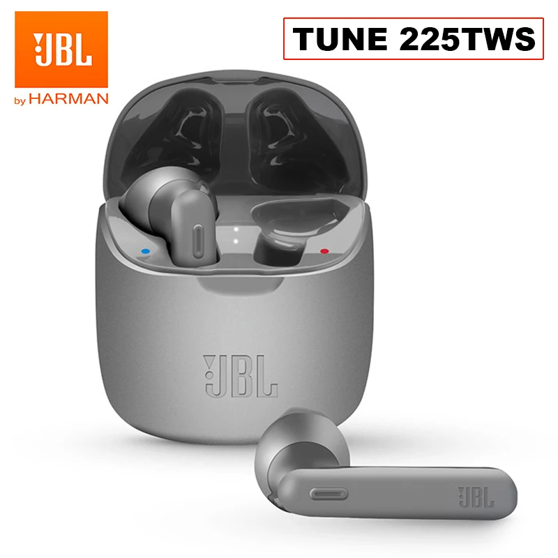 JBL TUNE 225TWS True Wireless Bluetooth Earphones T225TWS Noise Reduction Stereo Earbuds Bass Sound Headphones Mic Charging Case