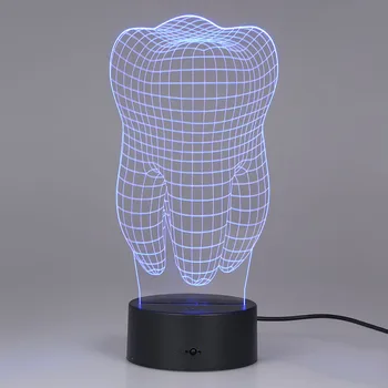 

Teeth Shape LED Lamp Dental Creative gift Colorful 3D Tooth Gradient Light Dental Clinic Artwork Artware Light Decoration Lamp