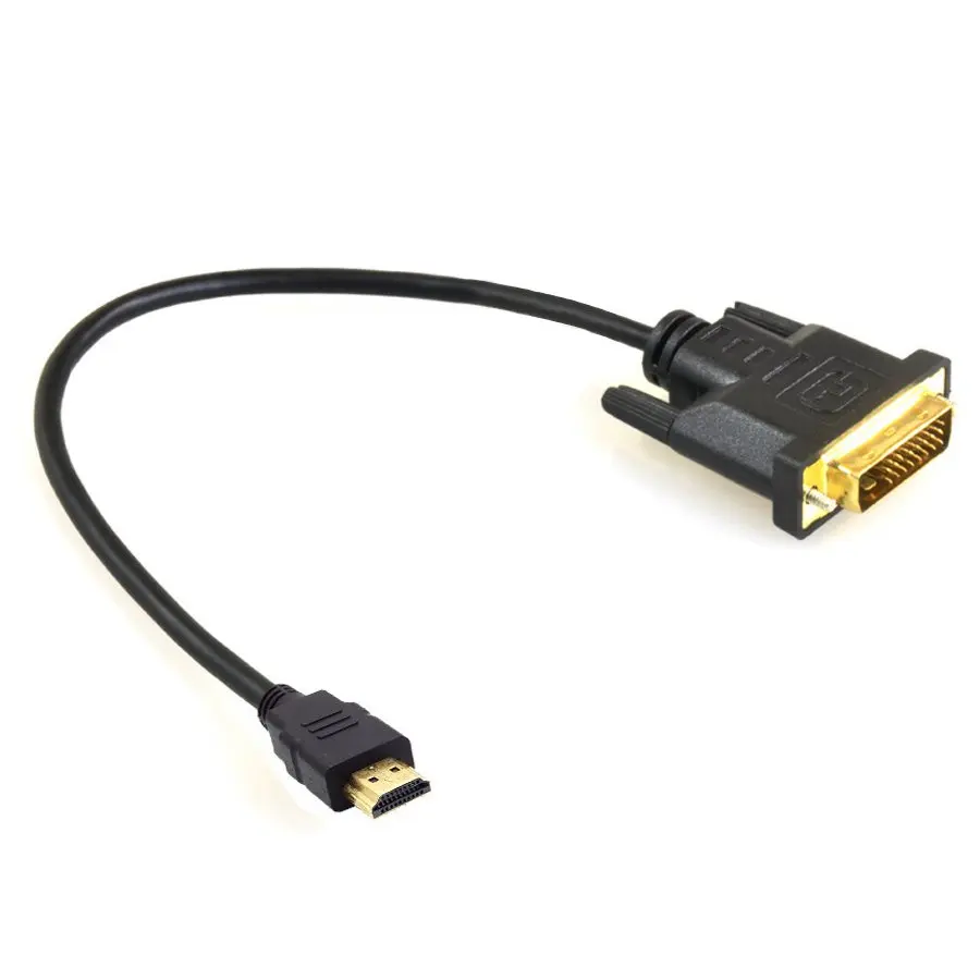 HDMI к DVI D видео кабель адаптер папа Мужской Кабель 1080p для ЖК и светодиодный