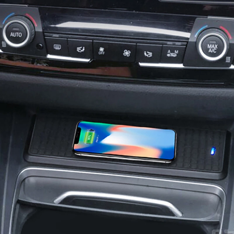 10 Вт QI Беспроводное зарядное устройство для телефона зарядное устройство аксессуары для BMW 3 4 серии F30 F31 F32 F33 F34 F35 F36 F82 для iPhone