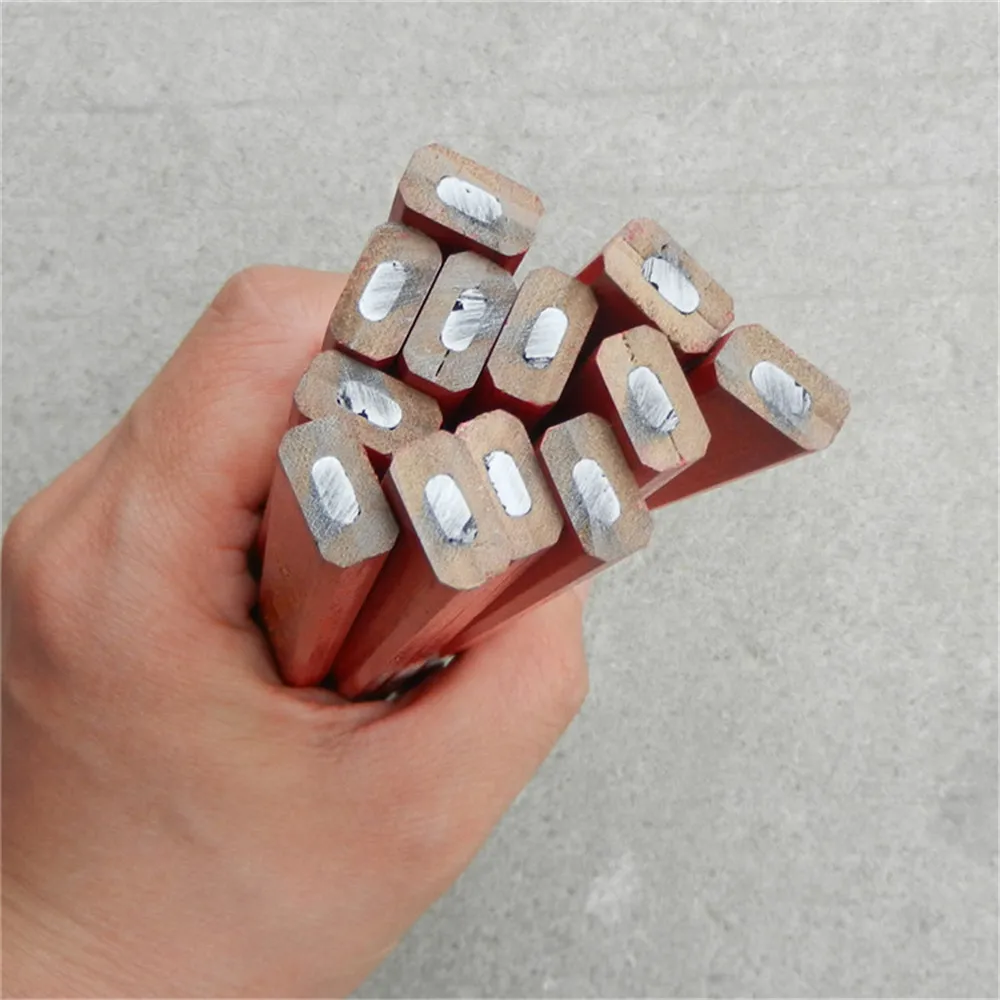 5 шт. экологичный плотник карандаш DIY строитель столяров Деревообработка ремесло черный толстый сердечник приплюснутый маркер ручка живопись канцелярские принадлежности