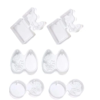 

6 Pcs Island Resin Molds DIY Ocean Style Epoxy Silicone Molds For Pendant Necklace Keychain Crafts Decoration Making