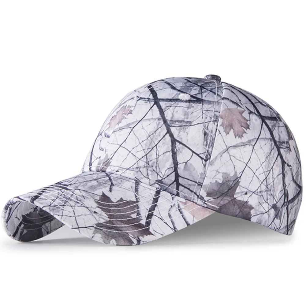 Snow Camo Уличная спортивная бейсбольная Кепка Для Взрослых, для охоты, камуфляжная кепка, солнцезащитная, для рыбалки, Камо, круглая Кепка, для пеших прогулок, дышащая, остроконечная Кепка унисекс - Цвет: Snow Camo