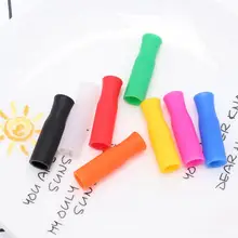 Силиконовые соломенные крышки многоразовые Экологически чистые питьевые соломинки советы многоцветные ed соломинки наконечники крышки для соломинки сопла(случайный цвет