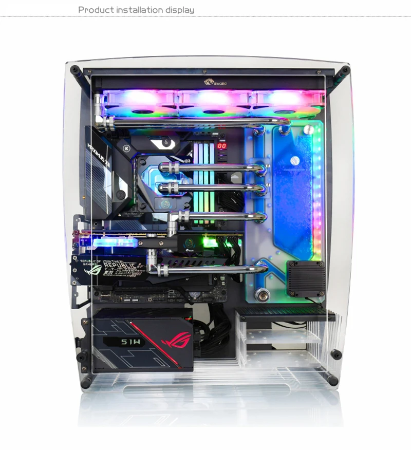 Bykski вентилятор радиатора водяного охлаждения компьютер ПК чехол A RGB 120 мм