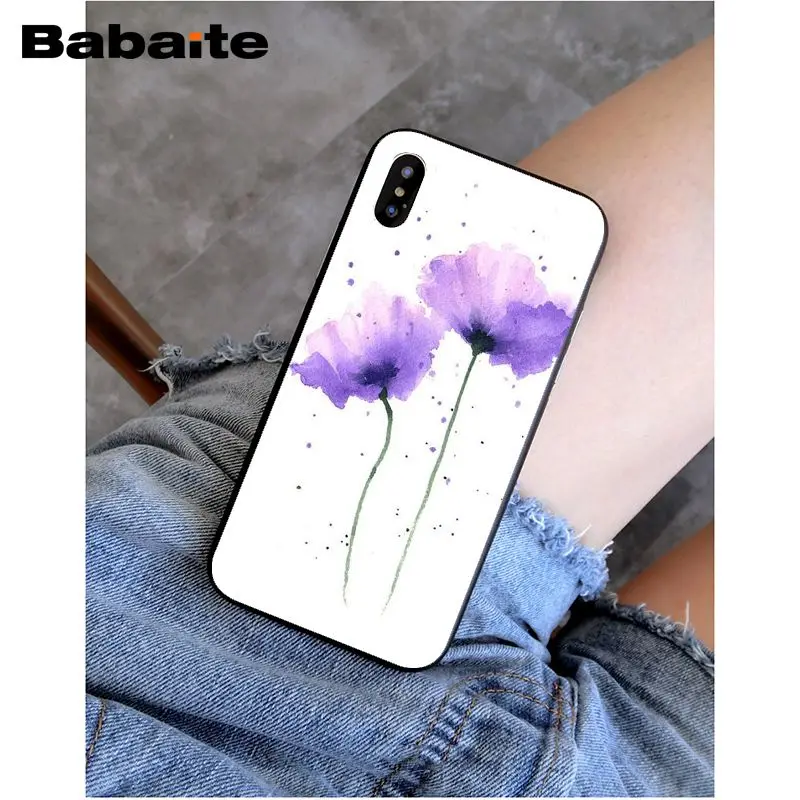 Watercolor flower Dandelion Lotus Lavender