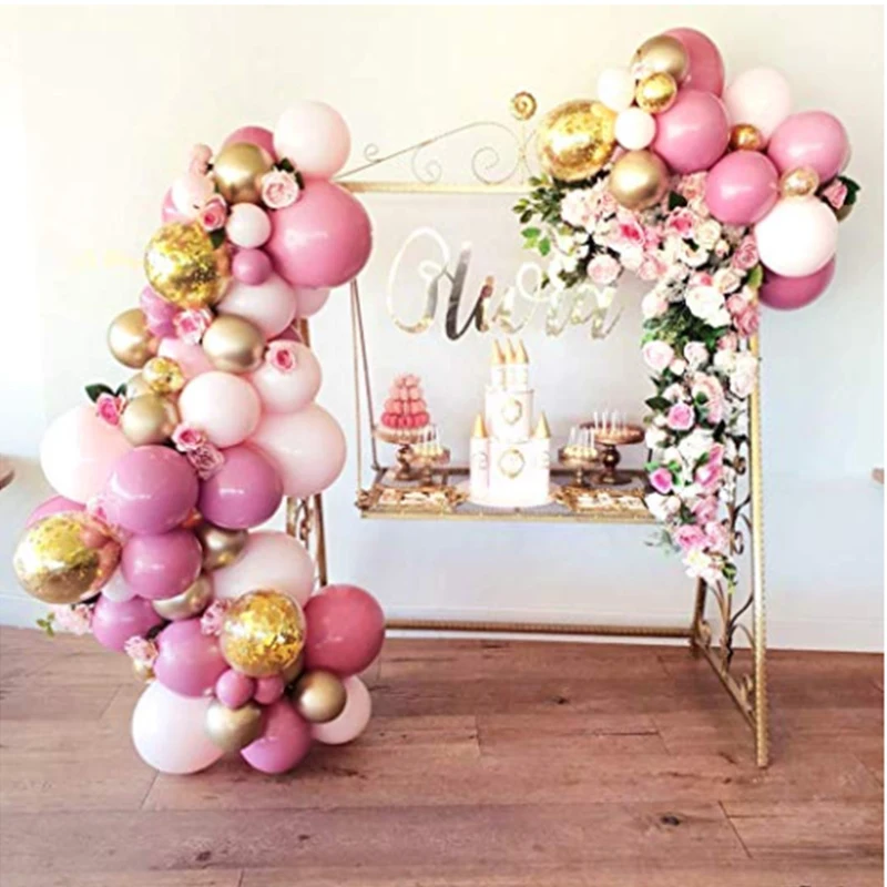 

Balloon Garland Arch Kit 101PCS Pink and Gold Balloons for Parties Birthday Wedding Party Baby Shower Decorations for Girl Boy