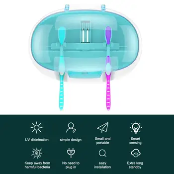

Toothbrush Sterilizer Sterilizer UV-C ABS+PC Lights Uv Business Blue Fashion Portable Toothbrush Disinfection Home Bathroom
