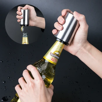 

Kitchen Stainless Steel Bottle Opener Beer Opener Automatic Magnetic Beer Openers Bar Wine Opener Tool destapadores de cerveza
