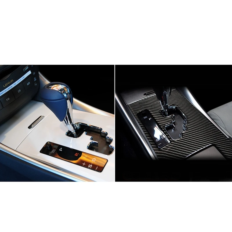 Для LEXUS IS250 300 350C 2006-2012 углеродное волокно Автомобильная панель переключения передач декоративная наклейка внутренняя отделка Аксессуары