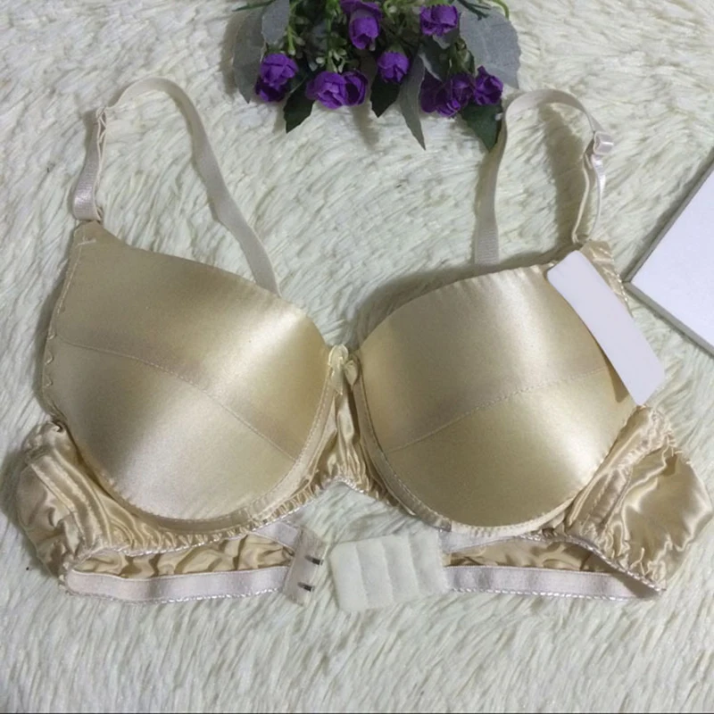 Women Bra Ladies Sexy Bralette Beach Summer Solid Color Silk Plus Size Brassiere Push Up Bra Intimates Lingerie Seamless Bra