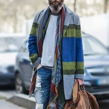 Мужское пальто осень зима новое повседневное свободное толстое Wram Пальто Тренч с лацканами куртка Верхняя одежда Пальто сшитое цветное уютное